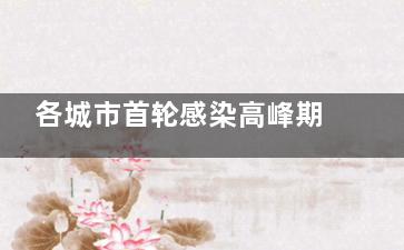 各城市首轮感染高峰期预测  宏观指导很有意义